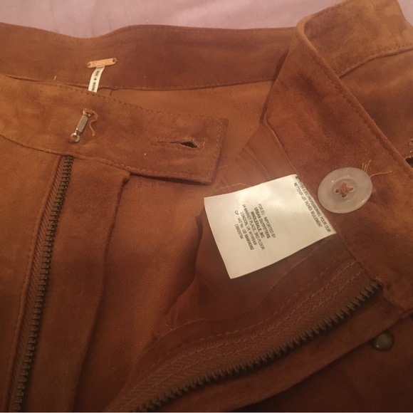 Free People Suede/Crochet Beautiful Daze Flare pants. Size 10 NO FLAWS RARE - Picture 6 of 13